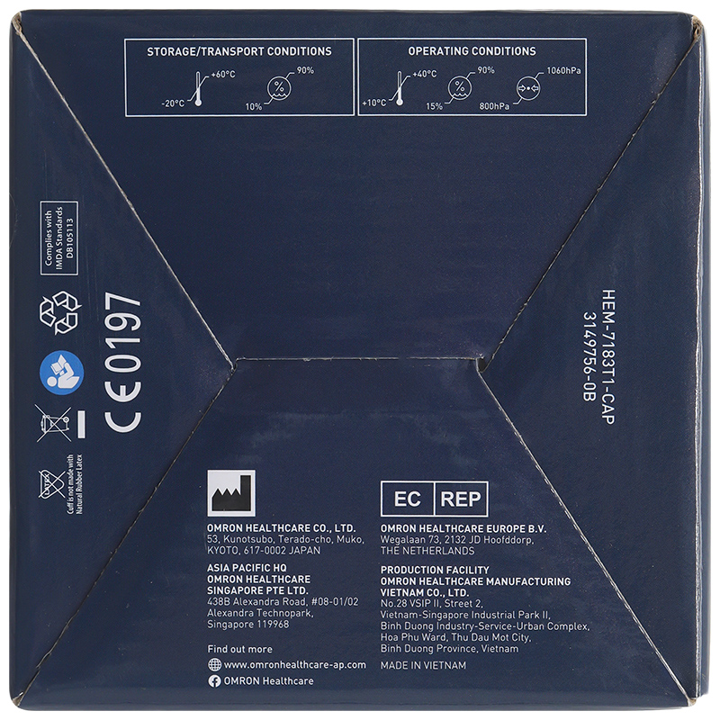Máy đo huyết áp bắp tay Ez Bt Power Omron HEM-7183T1-C - 13